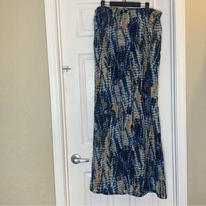 Boohoo Plus Tie Dye Beach Trouser Blue Size 16